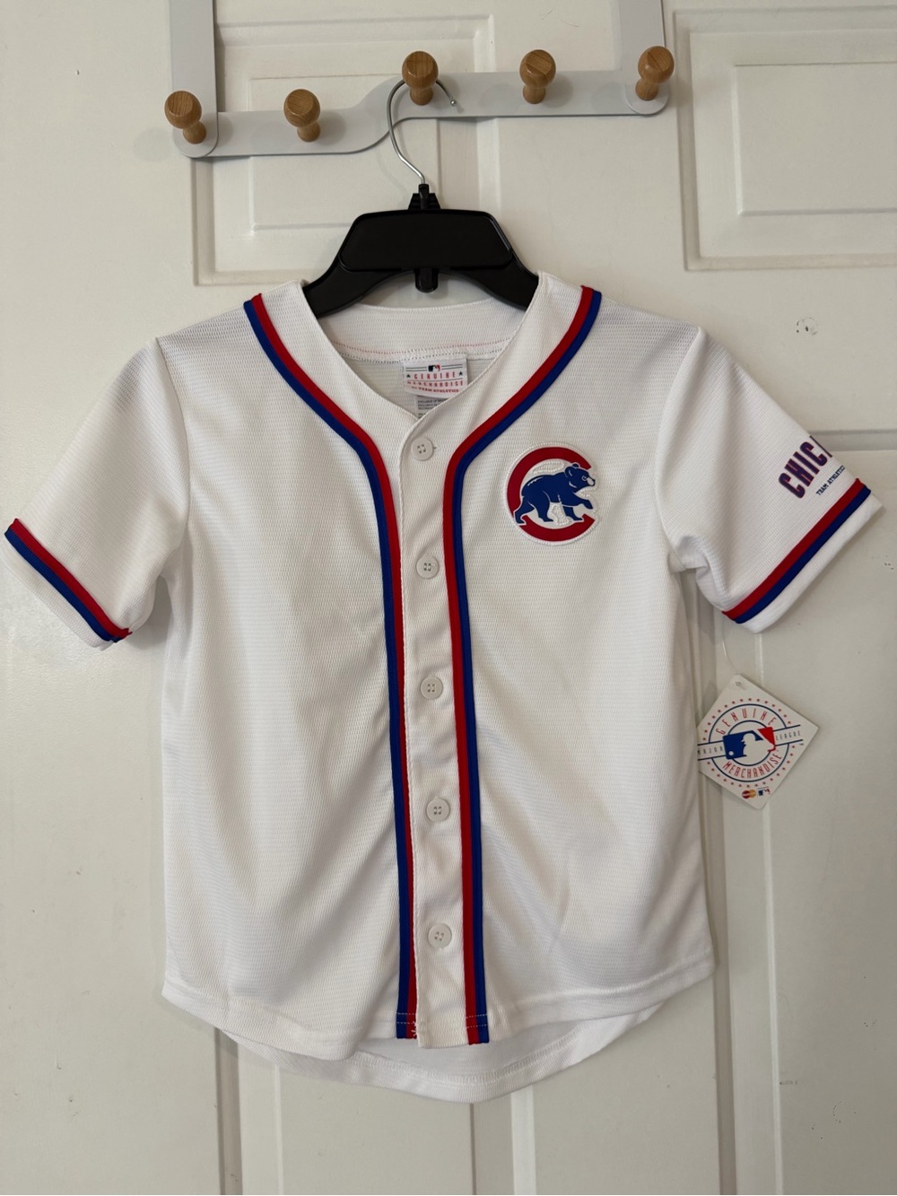 Chicago Cubs White Large 6/7 Jersey Youth Boys Child Kid Genuine MLB Merch NWT